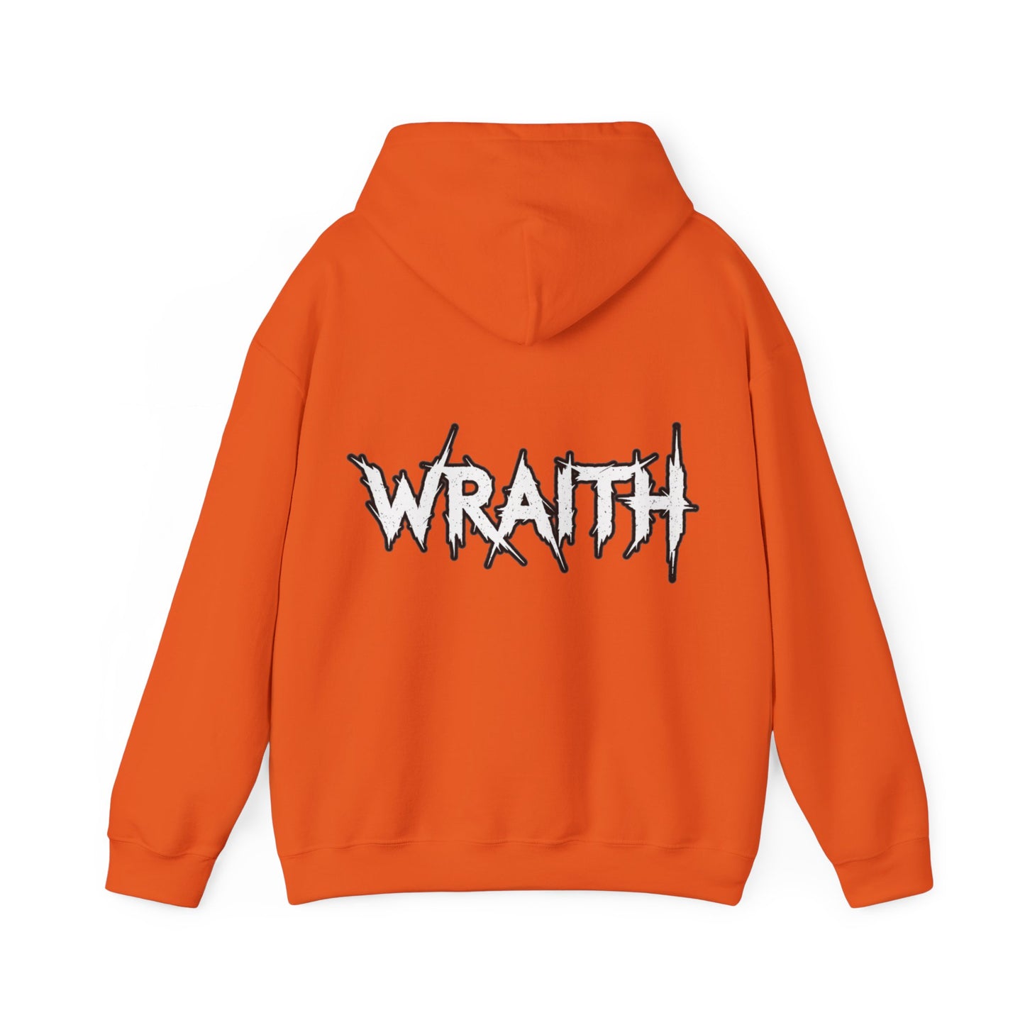 WRAITH Graphic Hoodie — Gothic Metal Logo Pullover