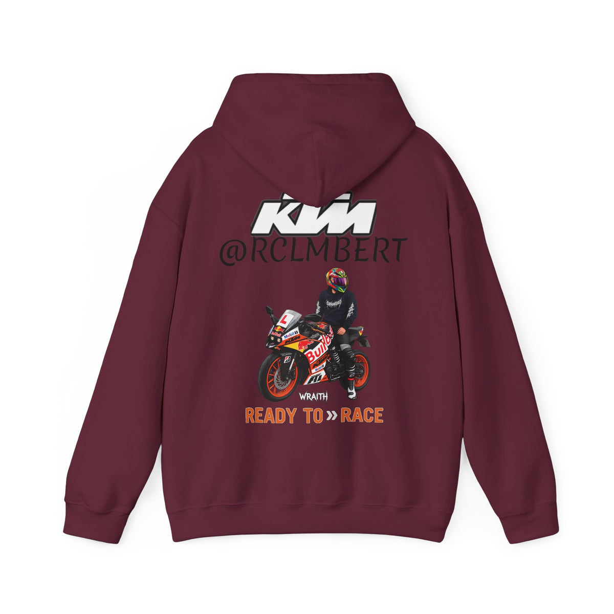 @RLCMBERT RC 125Ready to Race Motorcycle Hoodie | Racing Bike Graphic Pullover