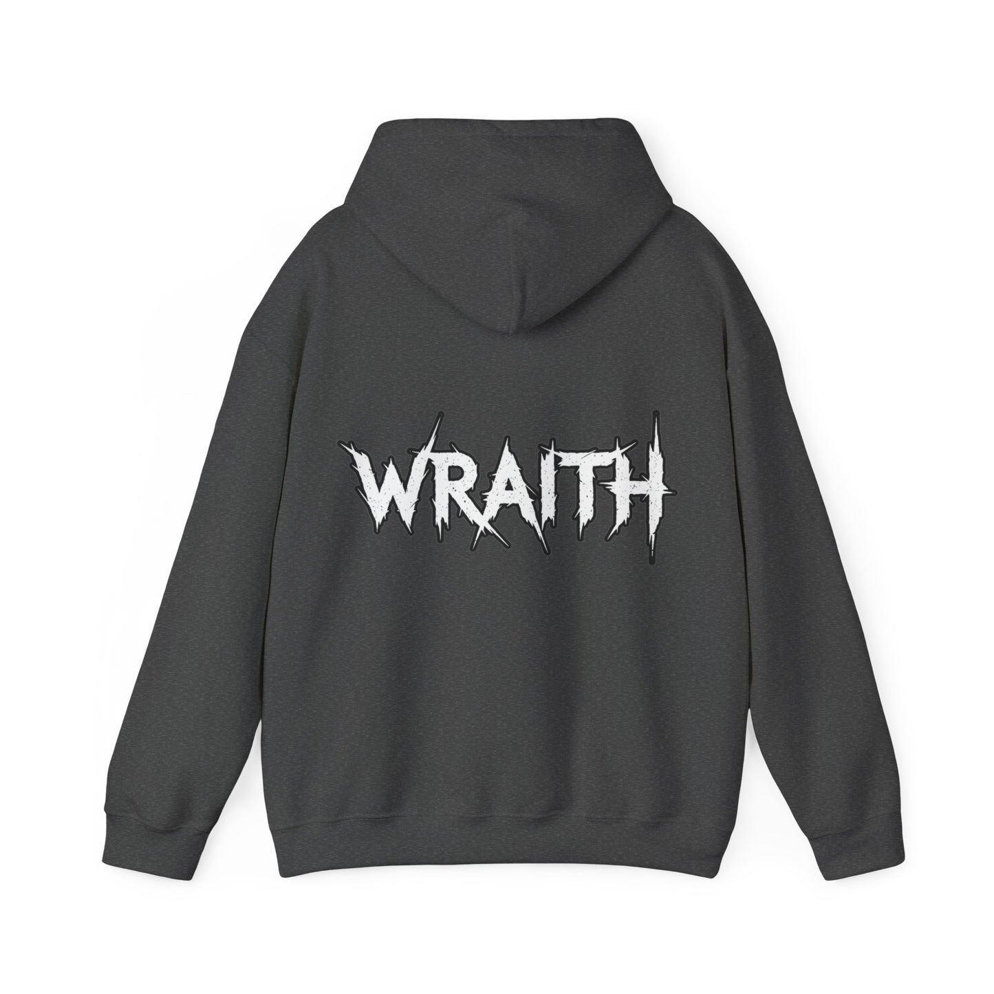 WRAITH Graphic Hoodie — Gothic Metal Logo Pullover