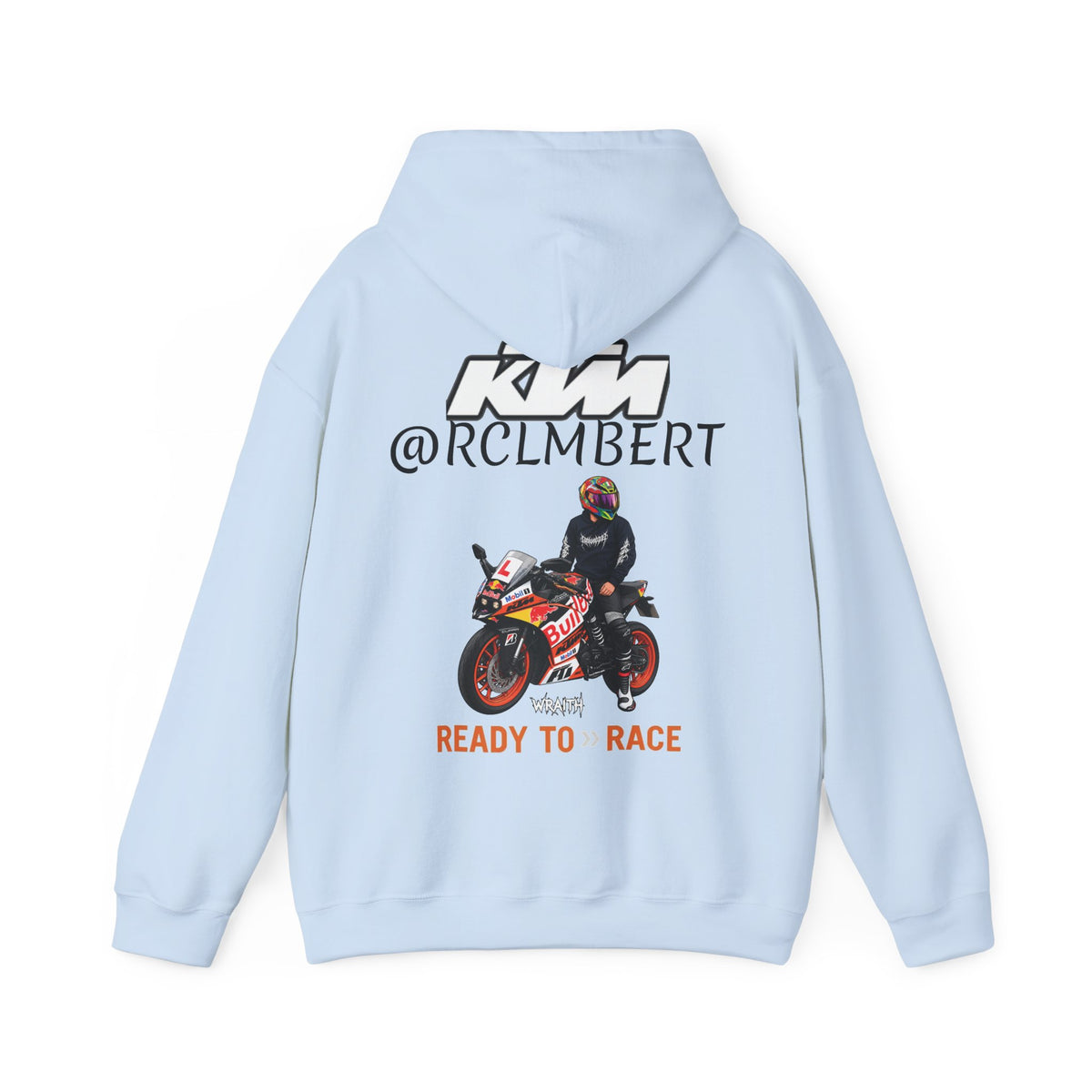 @RLCMBERT RC 125Ready to Race Motorcycle Hoodie | Racing Bike Graphic Pullover