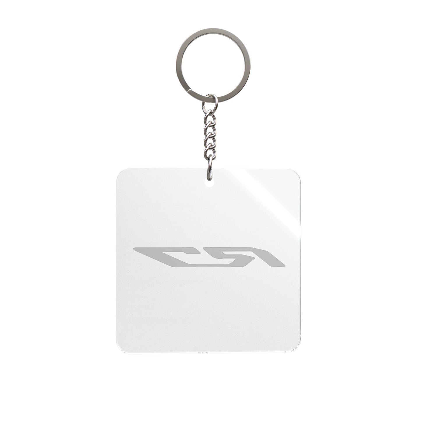 R7 Logo Square Keychain | Minimal Car Emblem Keyring