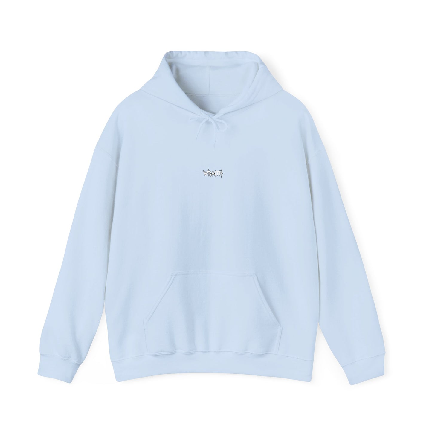 WRAITH Graphic Hoodie — Gothic Metal Logo Pullover