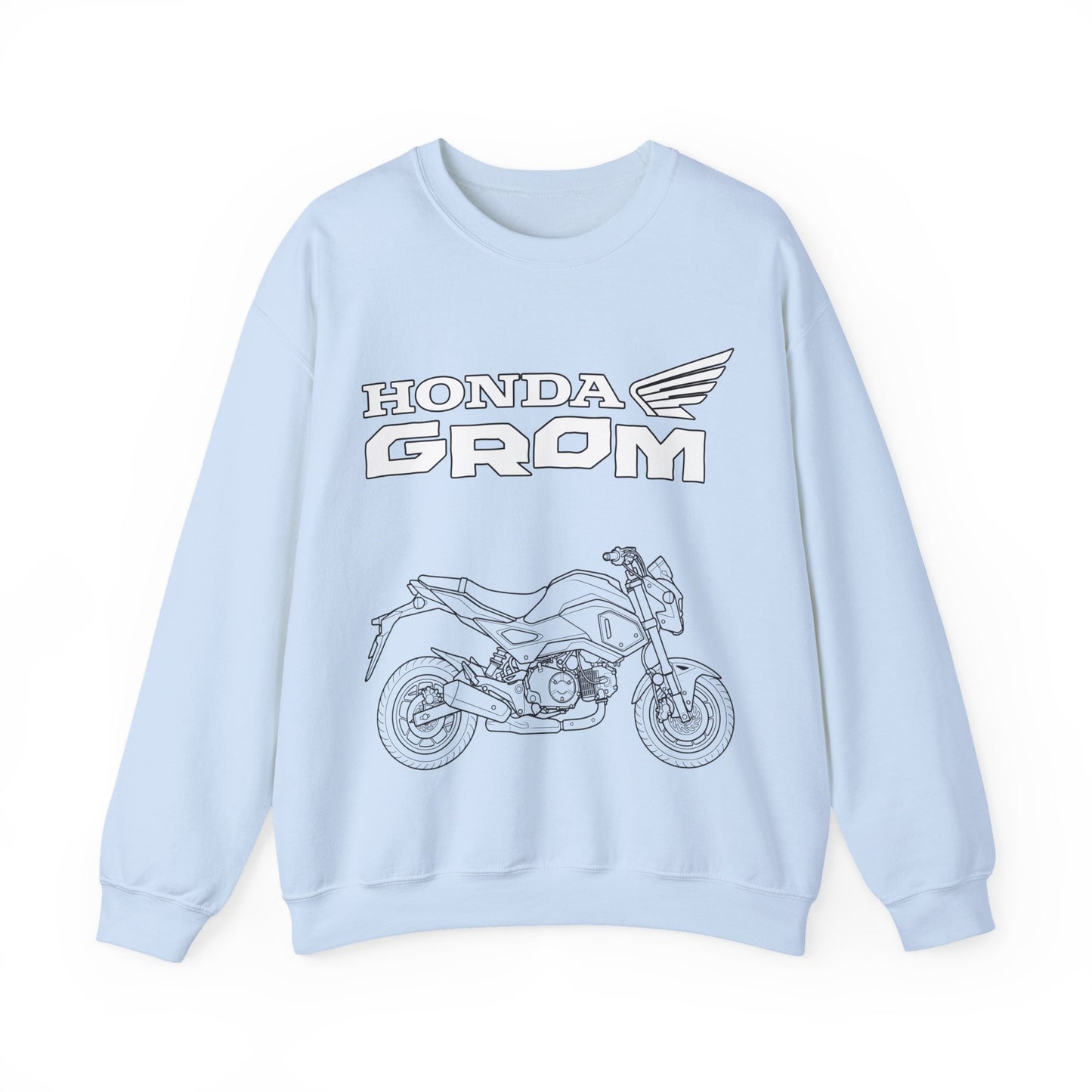 Honda Grom Outline Motorcycle Crewneck Sweatshirt | Moto Graphic