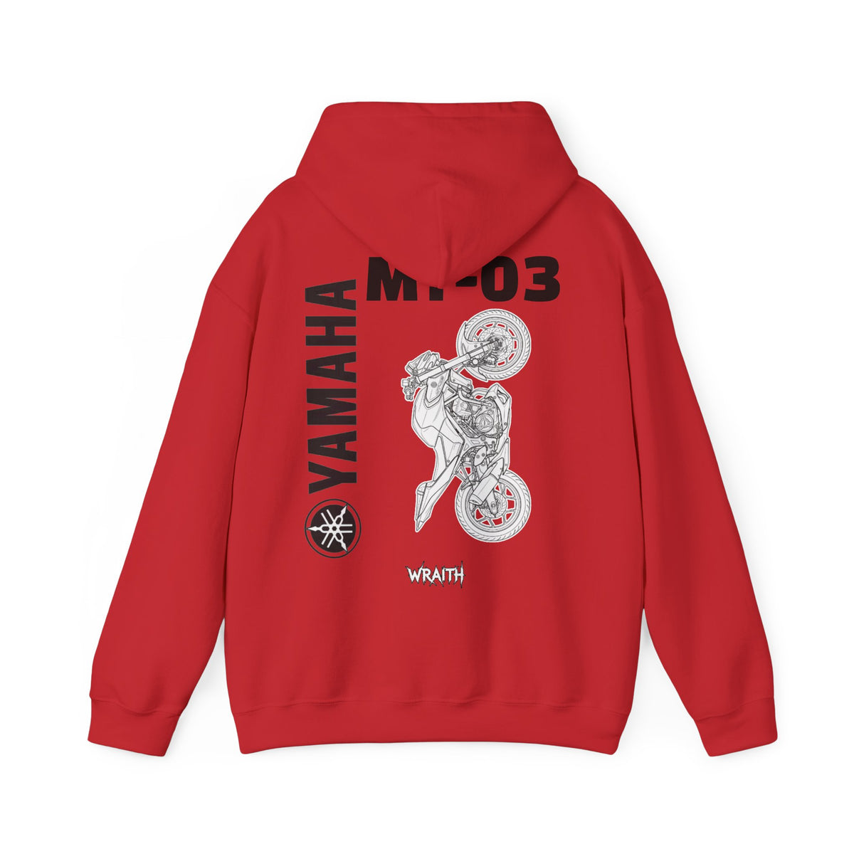 Yamaha MT-03 Motorcycle Graphic Hoodie - Rider Stunt Logo Pullover