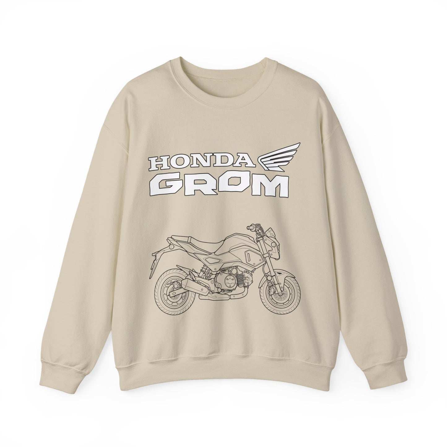 Honda Grom Outline Motorcycle Crewneck Sweatshirt | Moto Graphic