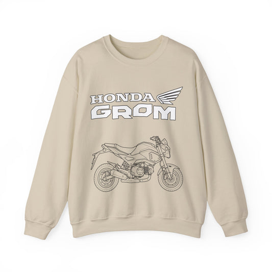 Honda Grom Outline Motorcycle Crewneck Sweatshirt | Moto Graphic