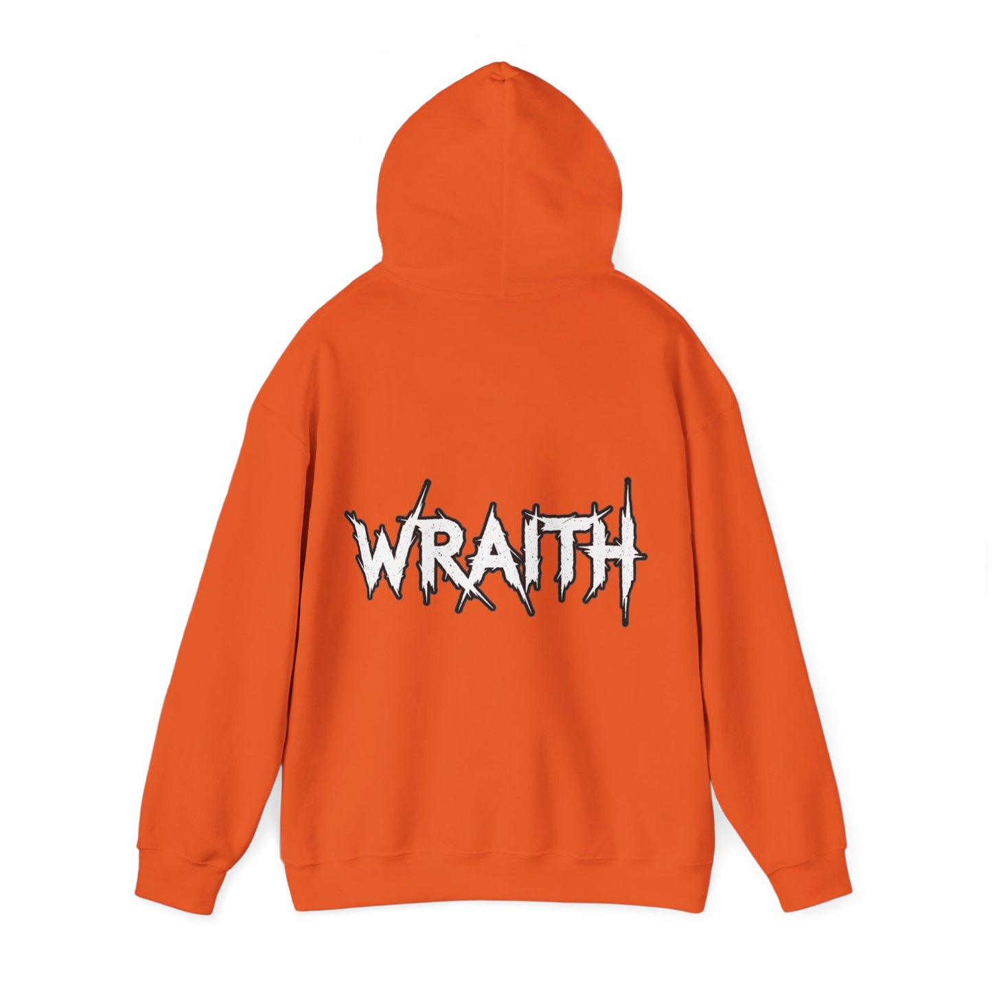 WRAITH Graphic Hoodie — Gothic Metal Logo Pullover