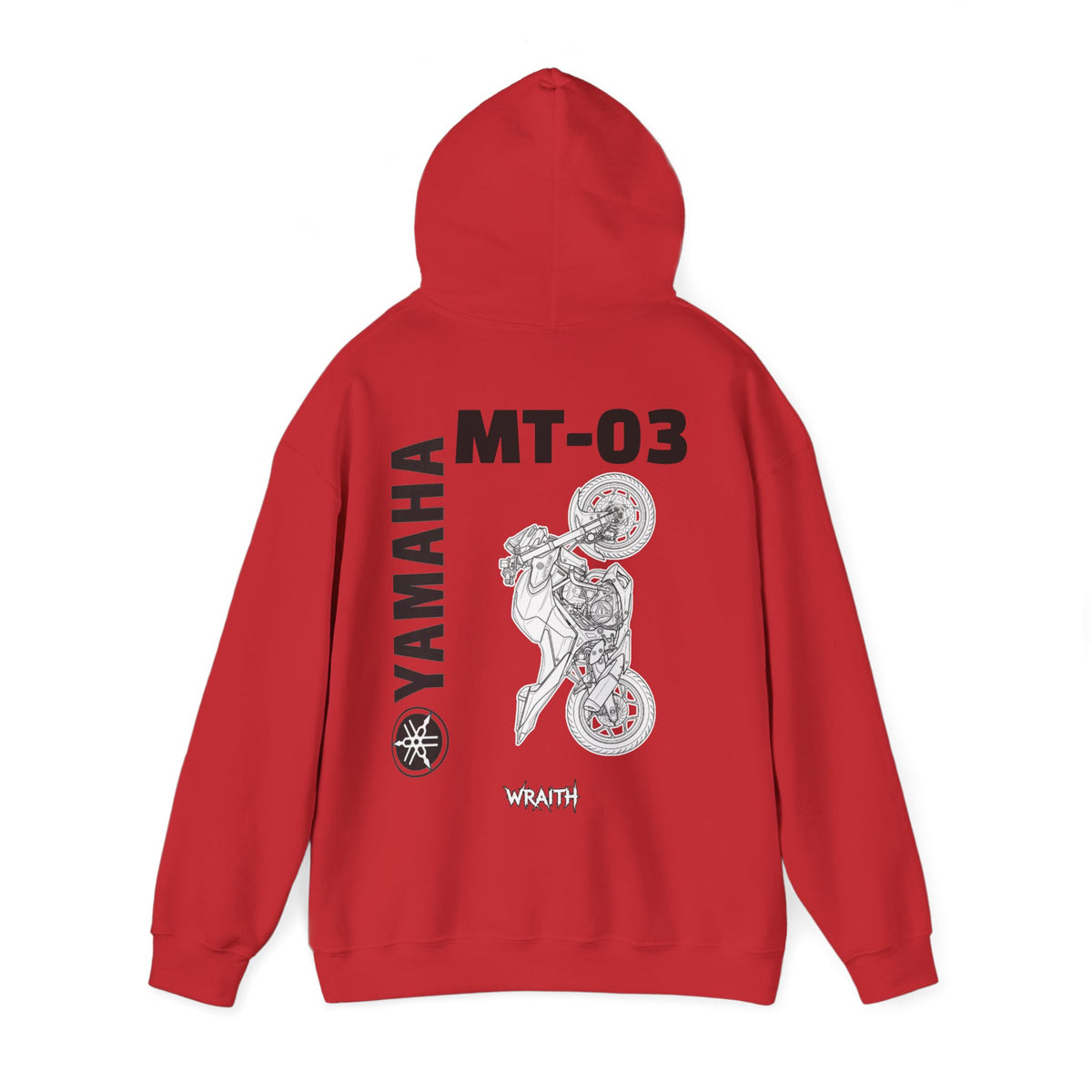 Yamaha MT-03 Motorcycle Graphic Hoodie - Rider Stunt Logo Pullover