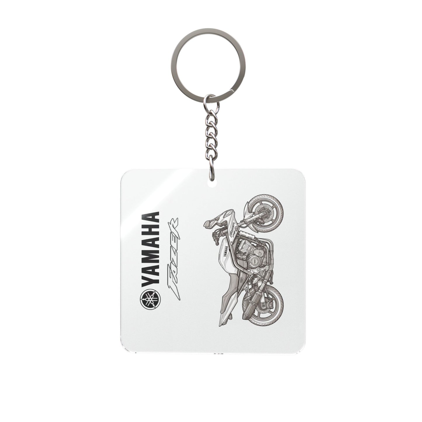 Yamaha FZ6 Motorcycle Square Keychain | Bike Logo Keyring