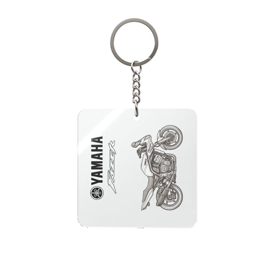 Yamaha FZ6 Motorcycle Square Keychain | Bike Logo Keyring