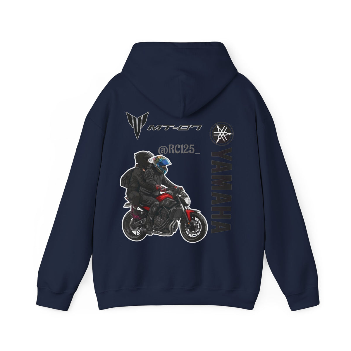 Yamaha MT-07 Rider Hoodie — MT07 RC125 Motorcycle Graphic Sweatshirt