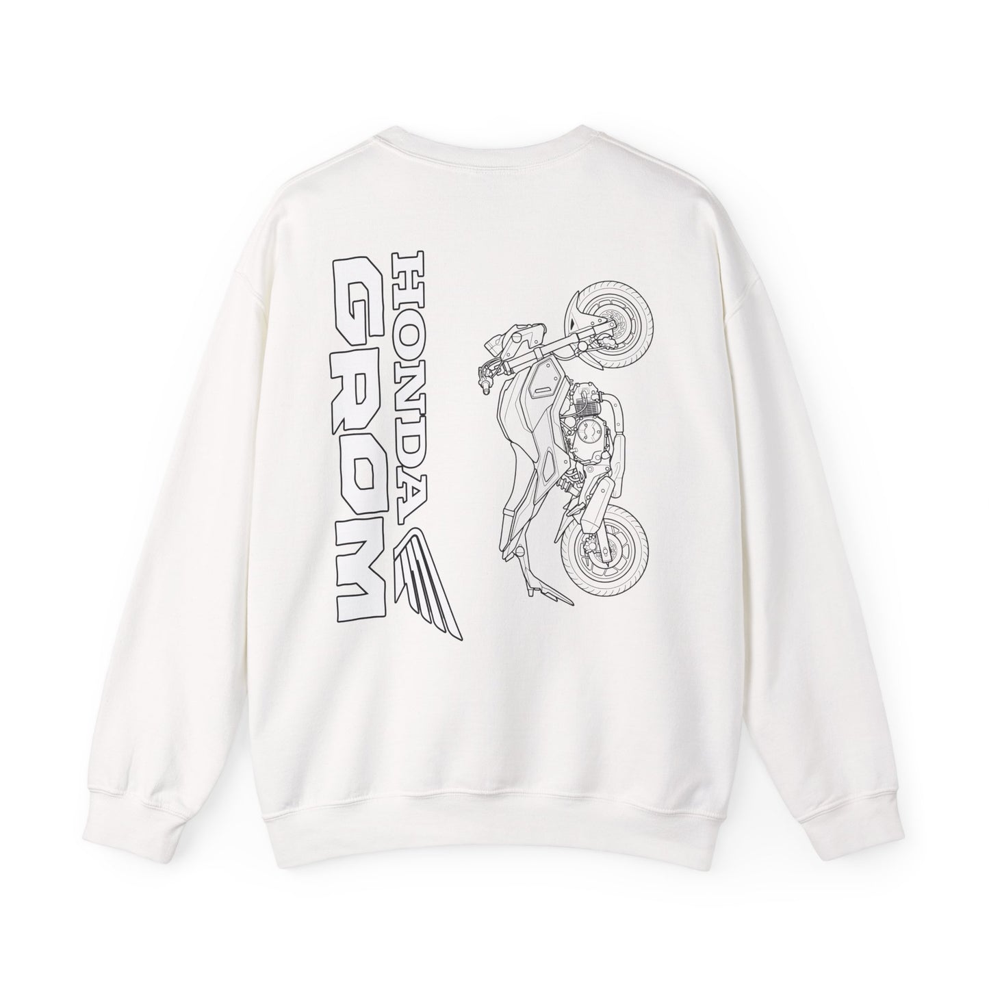 Honda Grom Outline Motorcycle Crewneck Sweatshirt | Moto Graphic