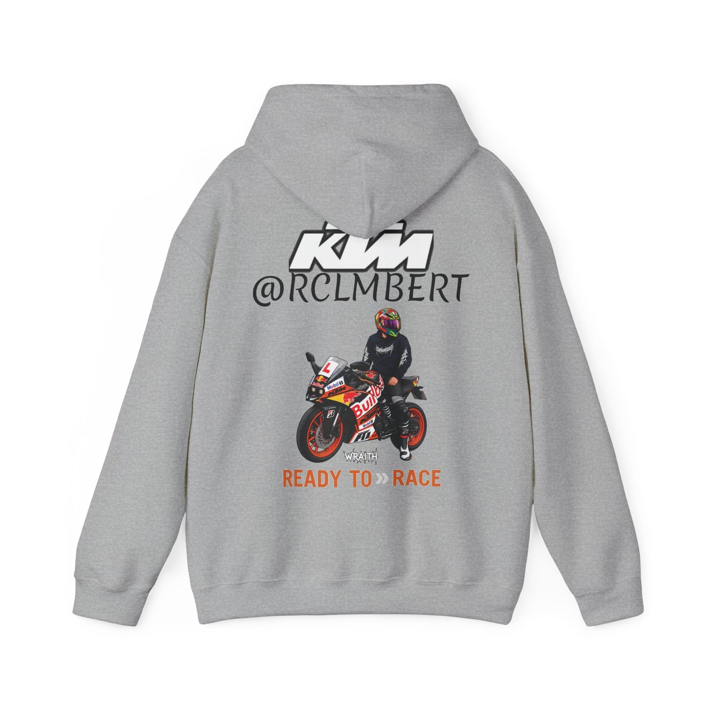 @RLCMBERT RC 125Ready to Race Motorcycle Hoodie | Racing Bike Graphic Pullover
