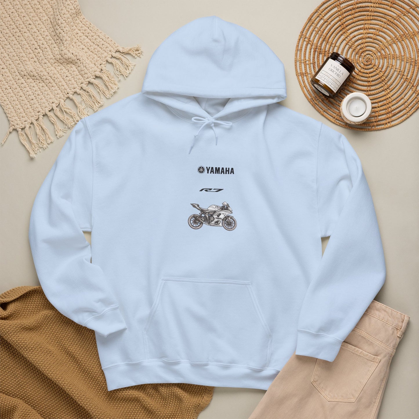 Yamaha R7 sportbike Hoodie | Yamaha logo motorcycle sweatshirt