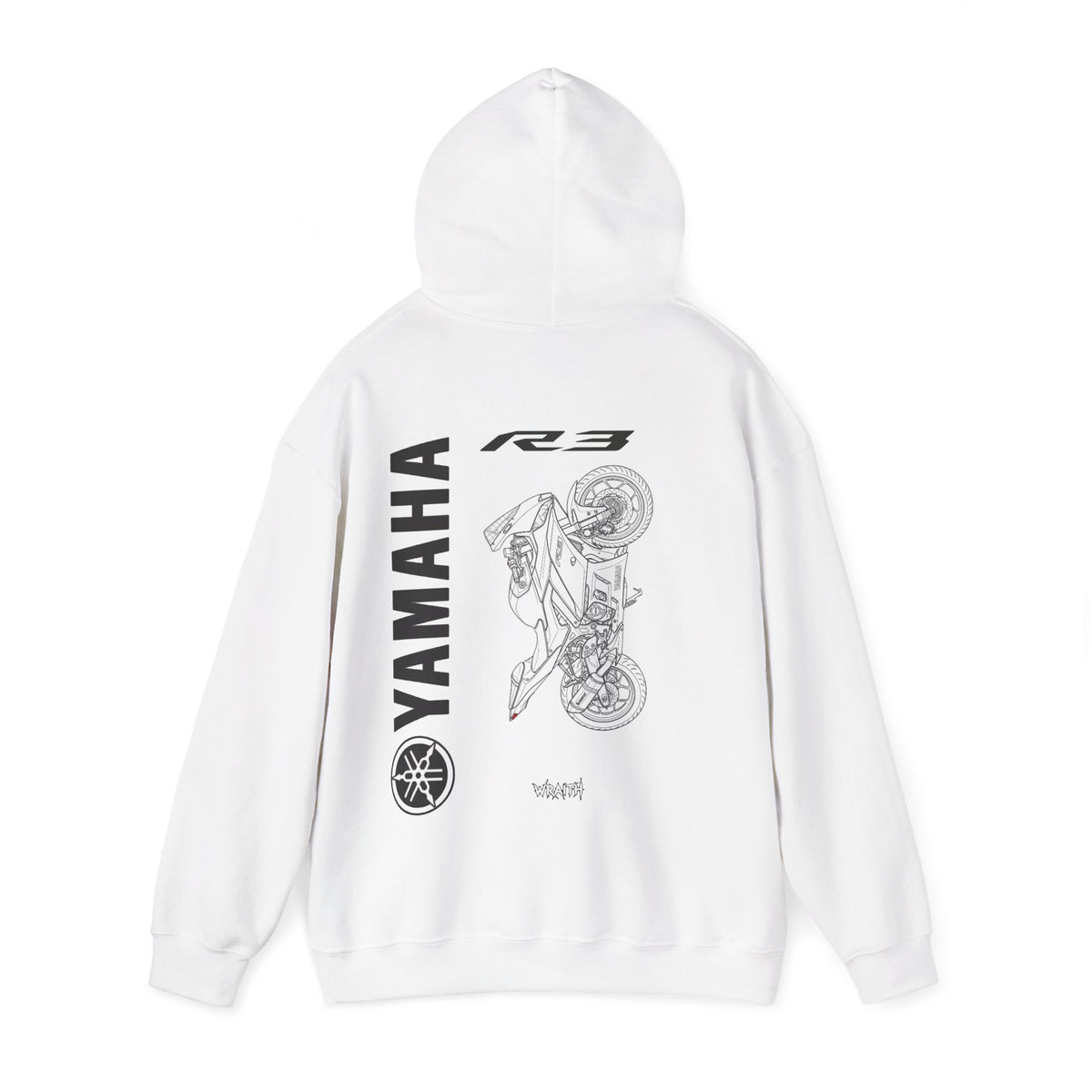 Yamaha R3 Motorcycle Hoodie — Graphic Rider Sweatshirt