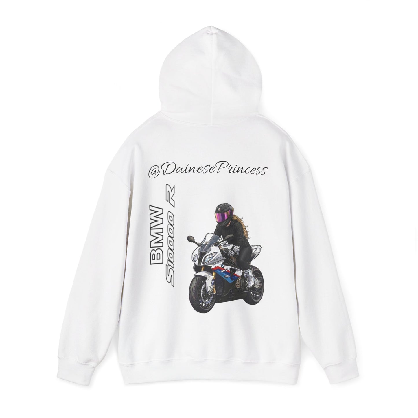 @ 𝔇𝔞𝔦𝔫𝔢𝔰𝔢𝔓𝔯𝔦𝔫𝔠𝔢𝔰𝔰  Custom BMW S1000RR   Motorcycle Hoodie — Rider Graphic Hoodie with 'BMW S1000 R'