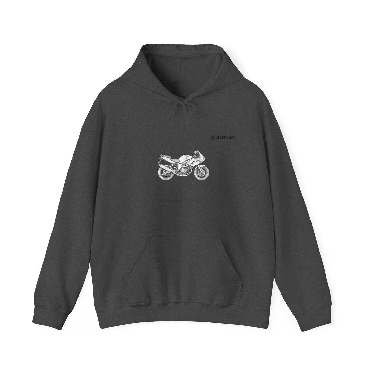 Suzuki SV650 motorcycle hoodie | vintage bike sketch, rider apparel