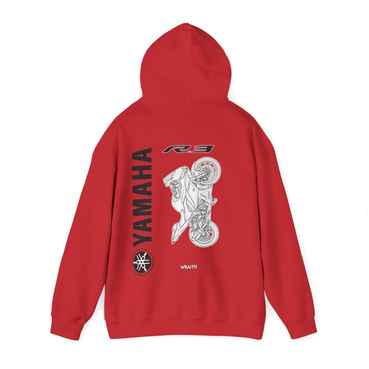Yamaha R3 Motorcycle Hoodie — Graphic Rider Sweatshirt